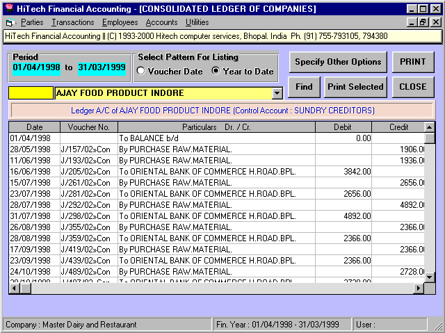 Billing Statement, Internet Billing, Inventory Control and Accounting Software, Billing Software, Web based Billing, POS, Inventory Control, Accounting Software with CRM for Traders, Dealers, Stockists etc. Modules: Customers, Suppliers, Products / Inventory, Sales, Purchase, Accounts & Utilities. Free Trial Download